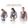 Ergobaby Embrace Cozy Newborn Baby Wrap Carrier (7-25 Pounds), Ponte Knit, Heather Grey - Image 2
