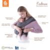 Ergobaby Embrace Cozy Newborn Baby Wrap Carrier (7-25 Pounds), Ponte Knit, Heather Grey - Image 5